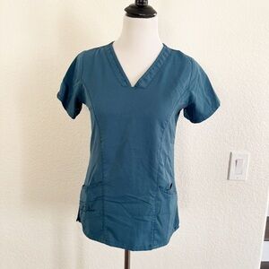 Marilyn Monroe Teal Short Sleeve V-Neck Top